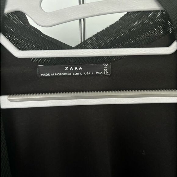 Zara Black Open Front Cocoon Cardigan EUC - Picture 3 of 7